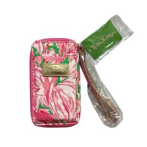 Lilly Pulitzer Pink Floral Wristlet